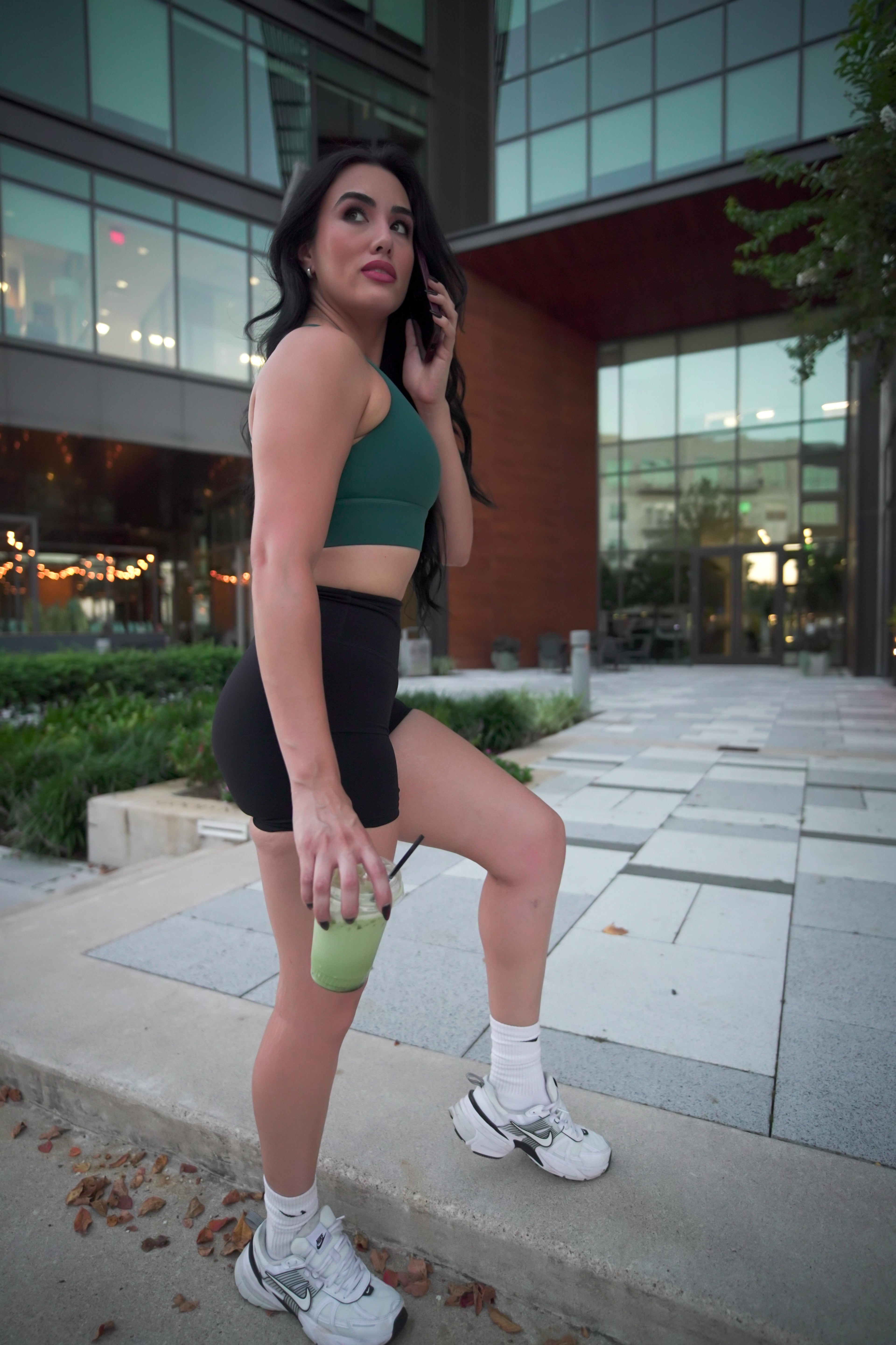 Evergreen strappy bra