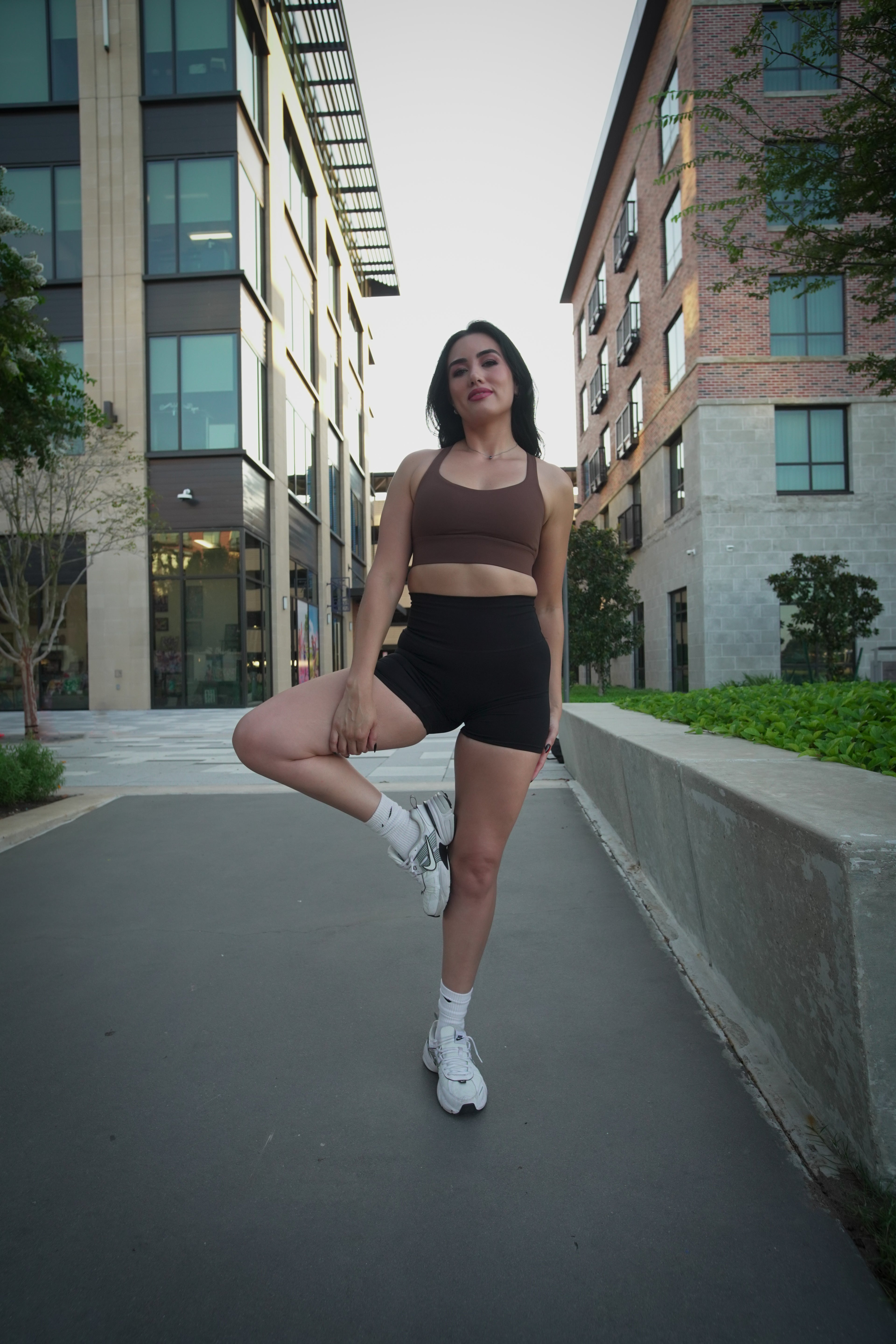 Coffee strappy bra