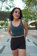 Dark Teal sculpted top