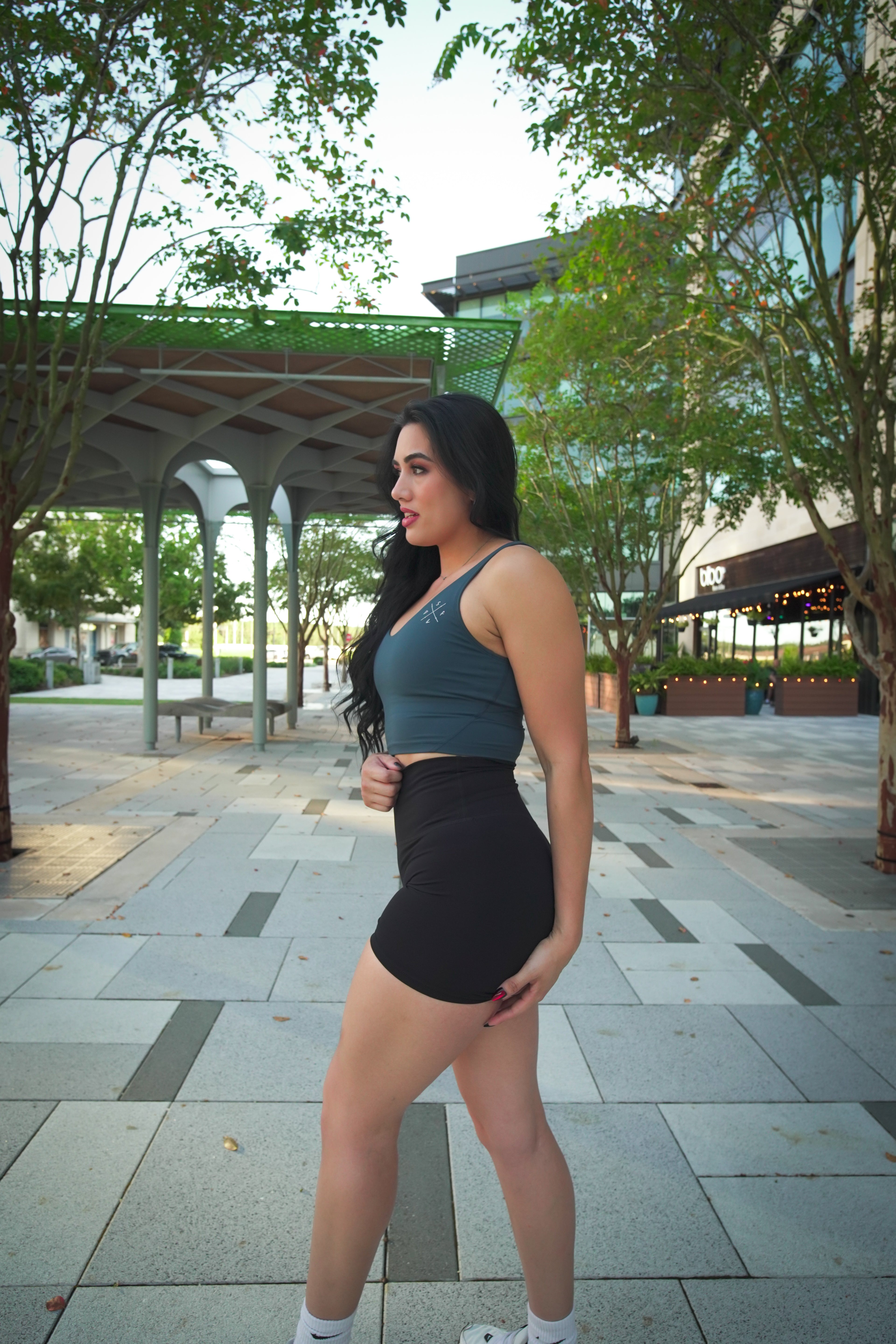 Dark Teal sculpted top