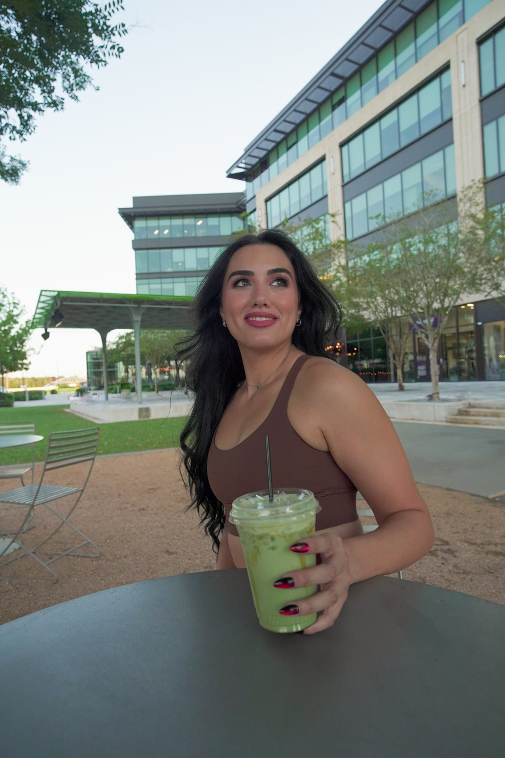 Coffee strappy bra