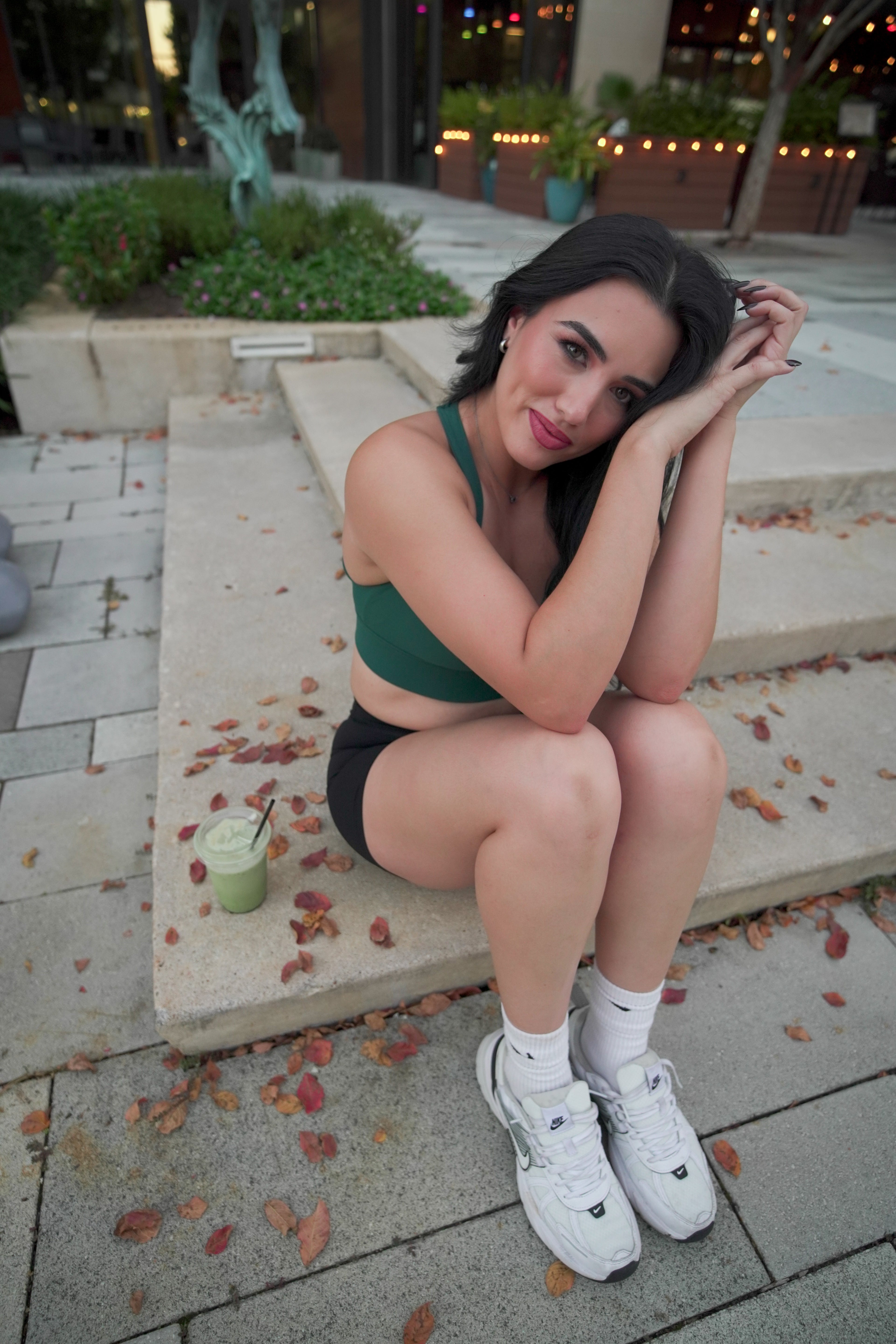 Evergreen strappy bra